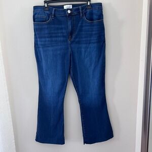 FRAME Le Crop‎ Mini Boot Jeans Dark Wash Denim Bootcut Womens Size 32